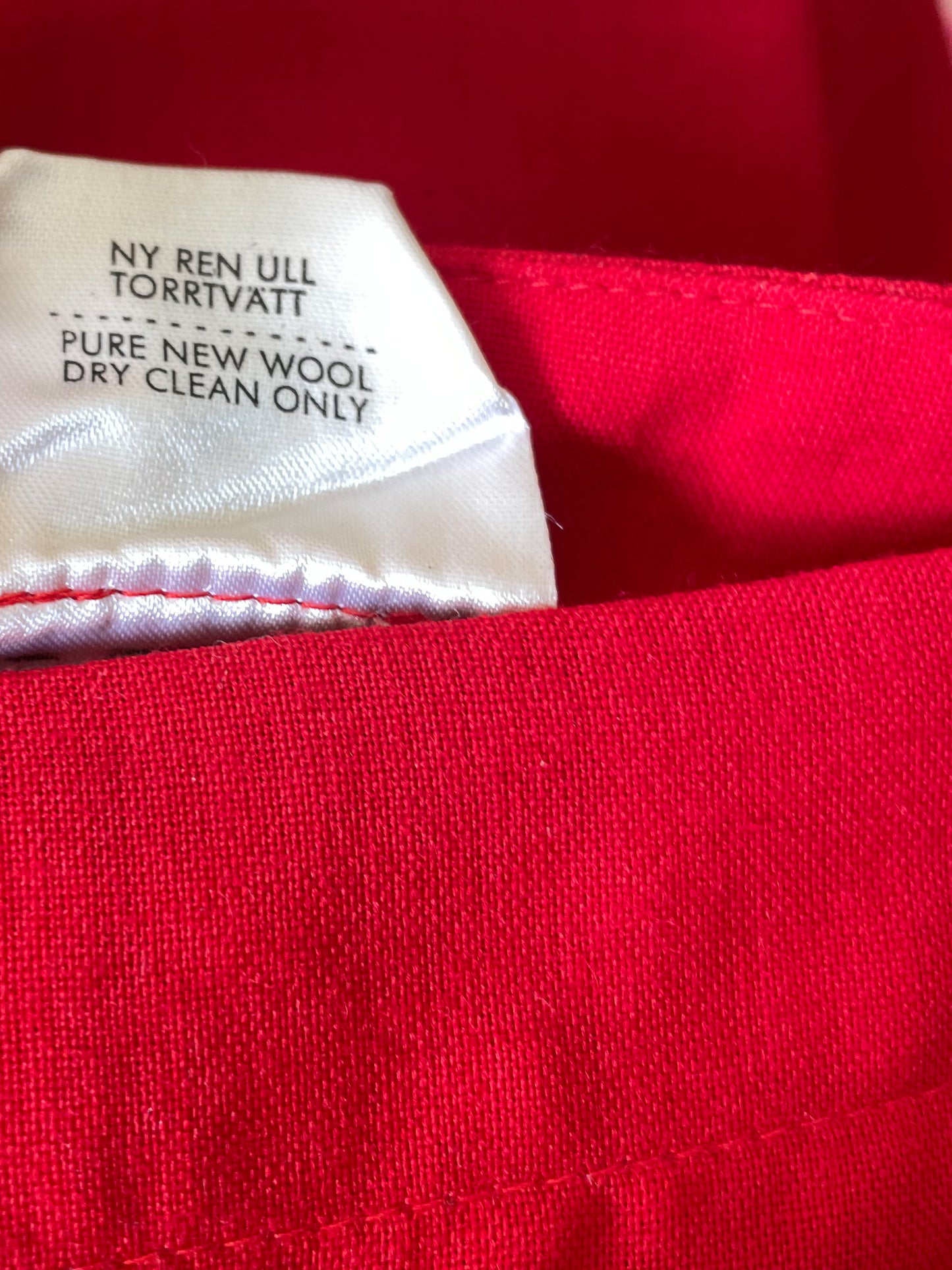 Vintage Designer Vuokko Red Wool Maxi Skirt