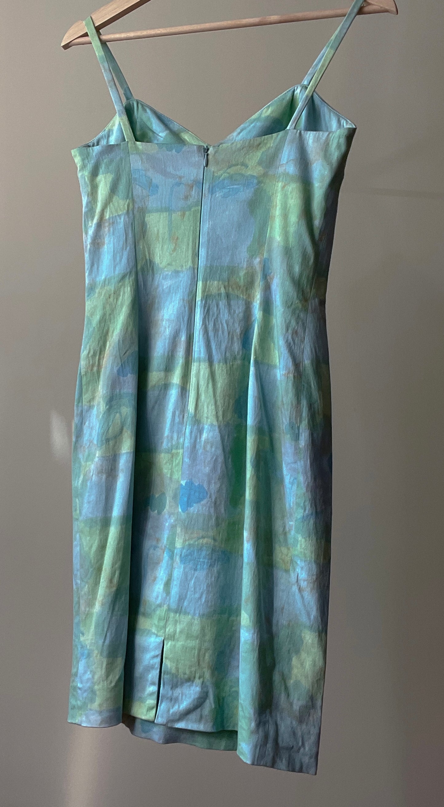 Vintage Designer Turquoise Gianfranco Ferré Studio Cocktail Dress