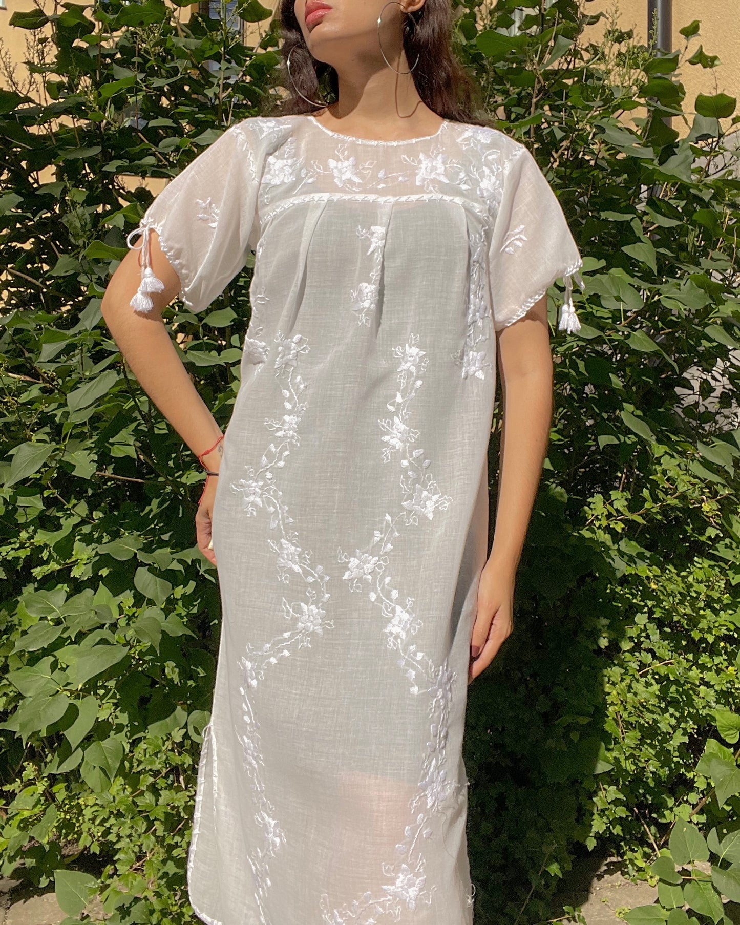 Vintage Midsummer Floral Embroidered Dress