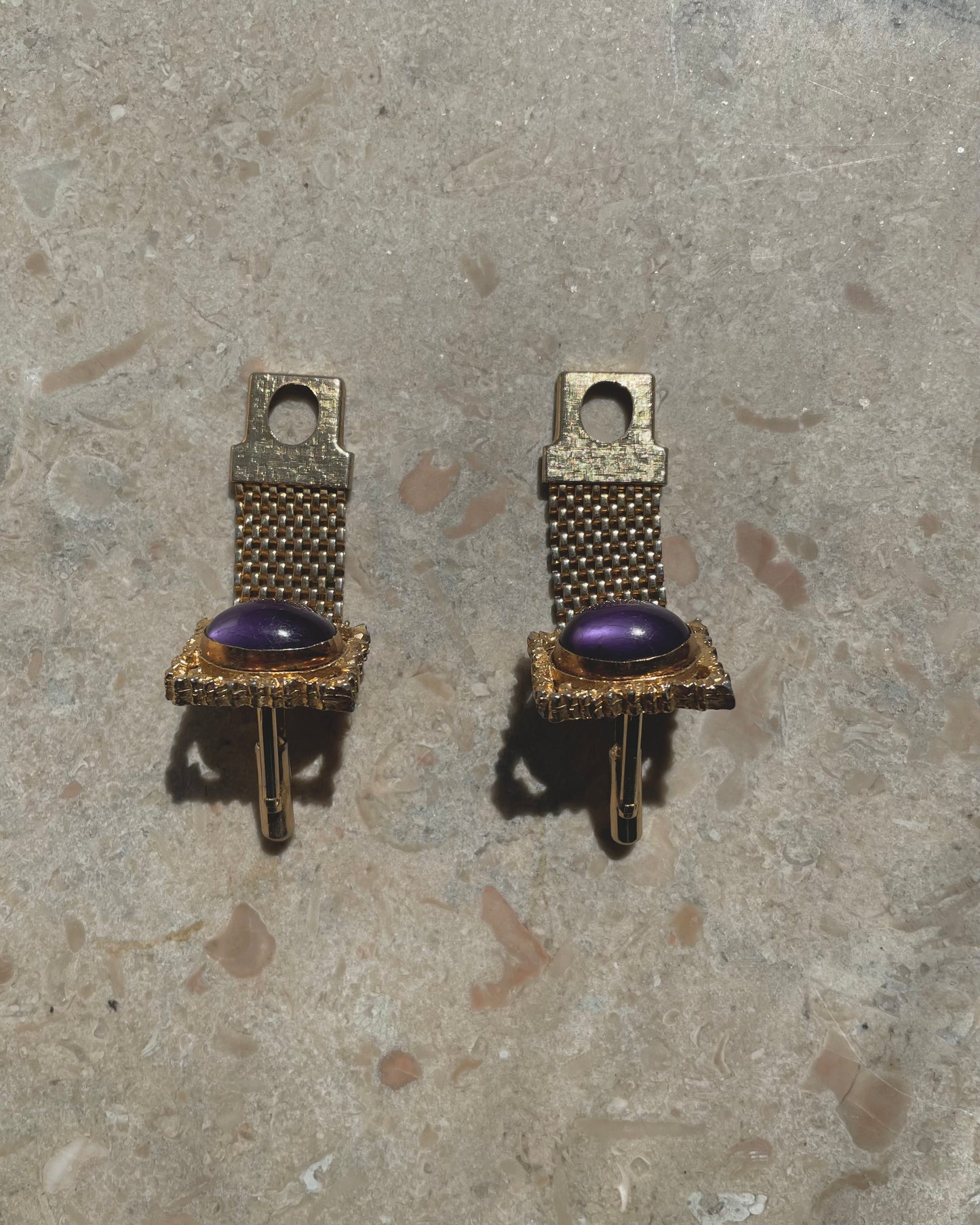 Vintage Mexican Wraparound Mesh Cufflinks
