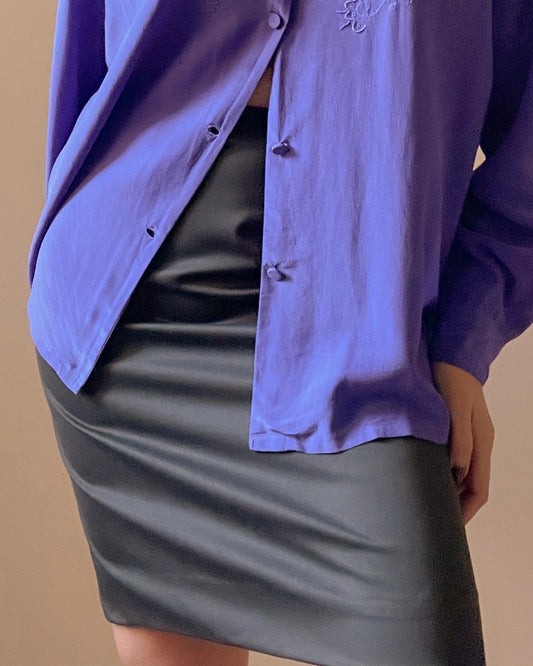 Upcycled Wool Pencil Skirt