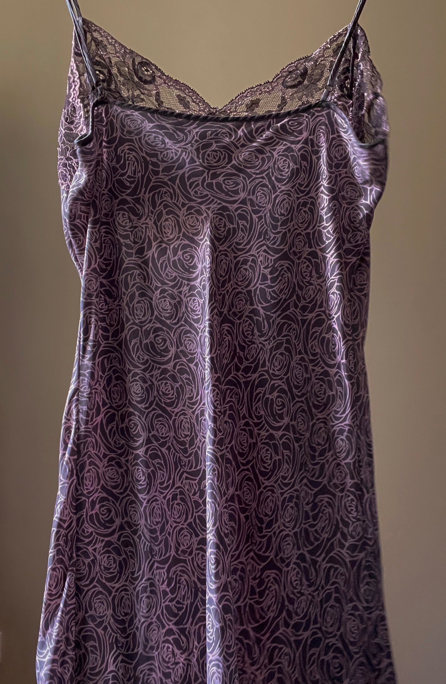 Vintage Lace Silk Slip Dress