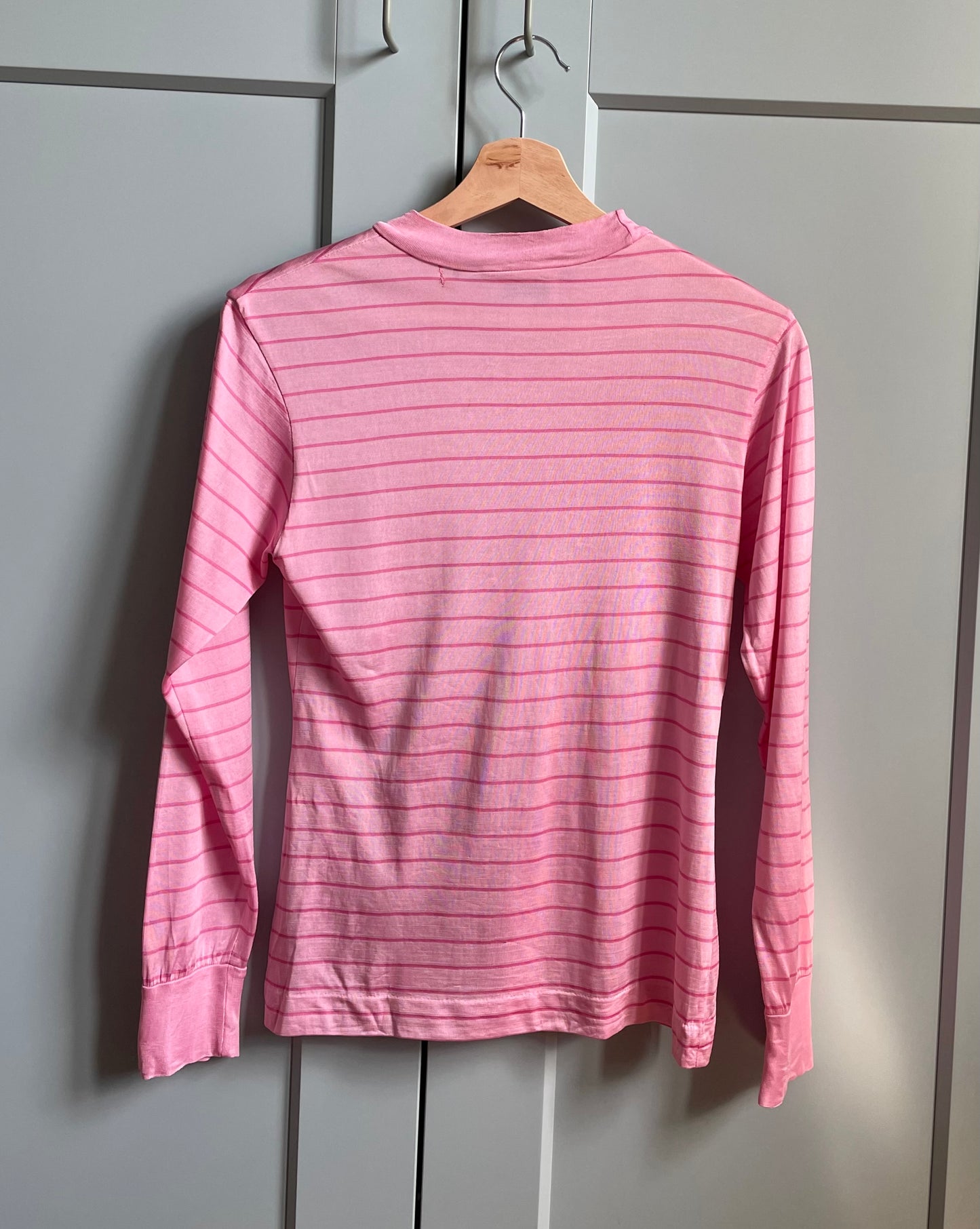 Vintage Silk Knit Stripe Crewneck Top