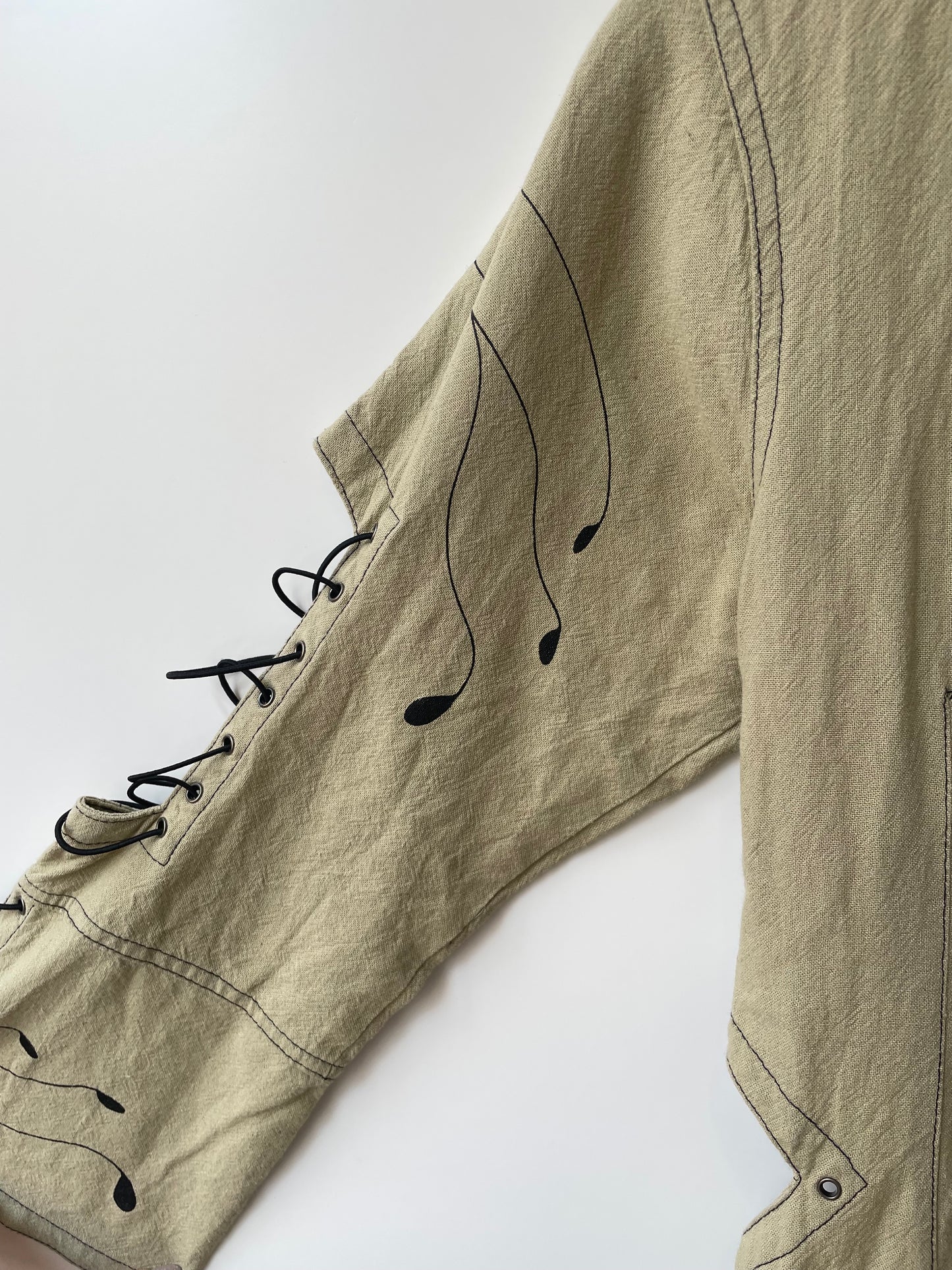 Vintage Finnish Brand Kiko Linen Blend Cutout Top