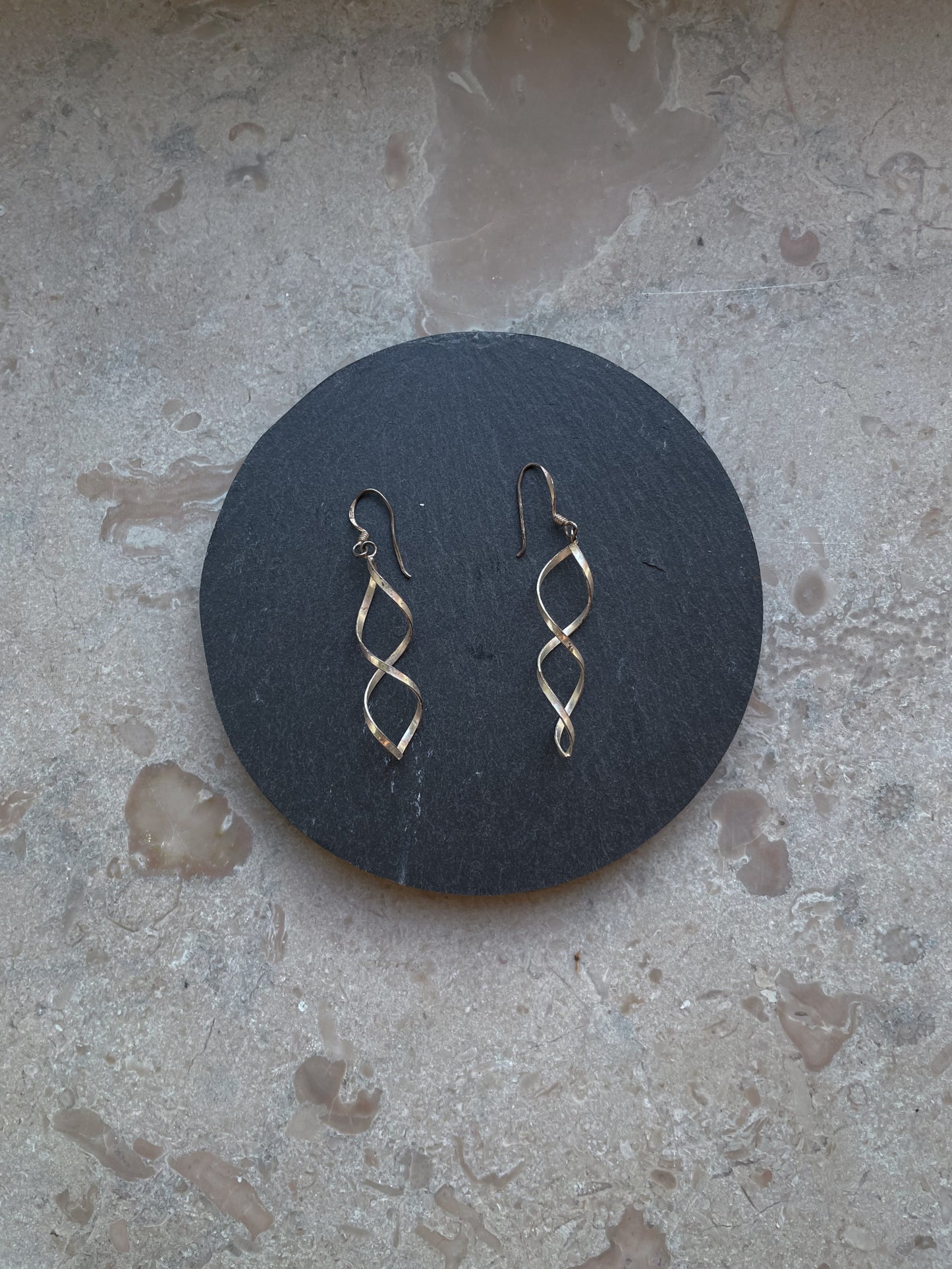 Vintage Silver Swirl Earrings