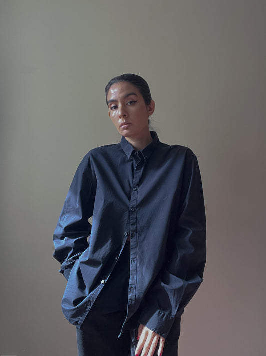 Vintage Designer DKNY Black Cotton Shirt