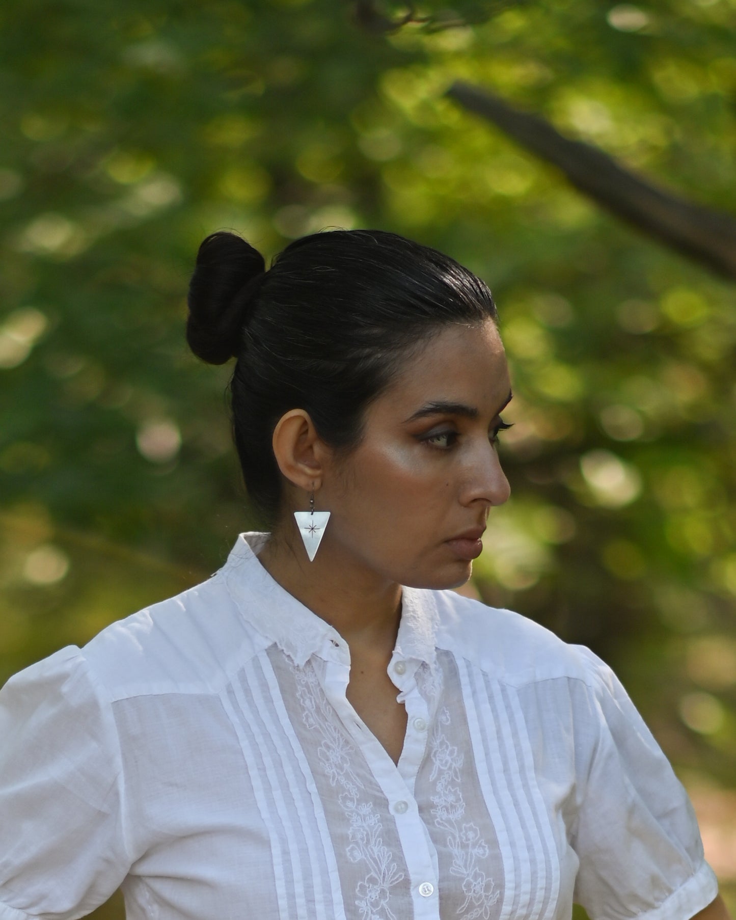 Vintage Chilean Silver Cut Out Earrings