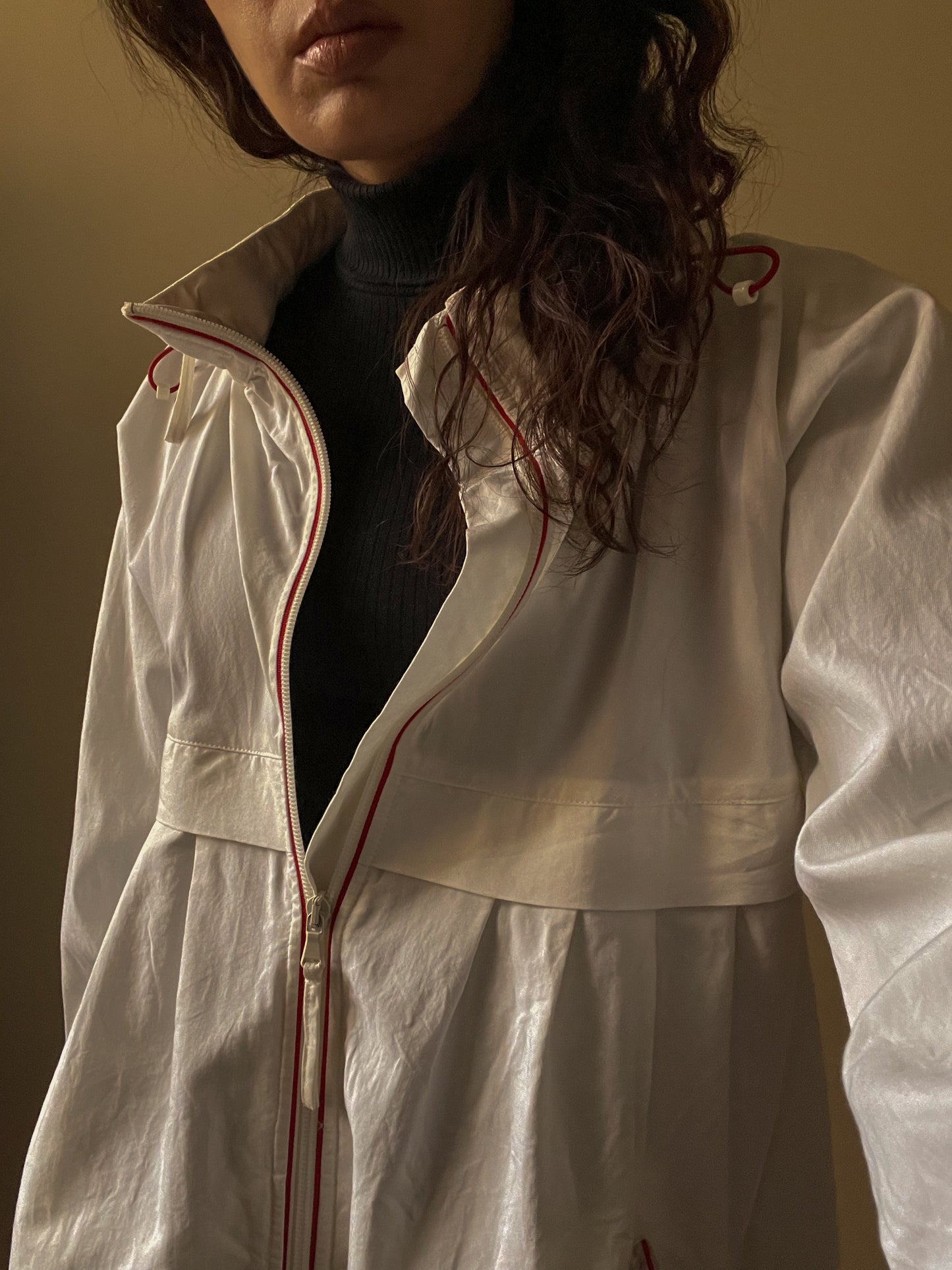 Vintage Designer Moschino White Windbreaker Jacket