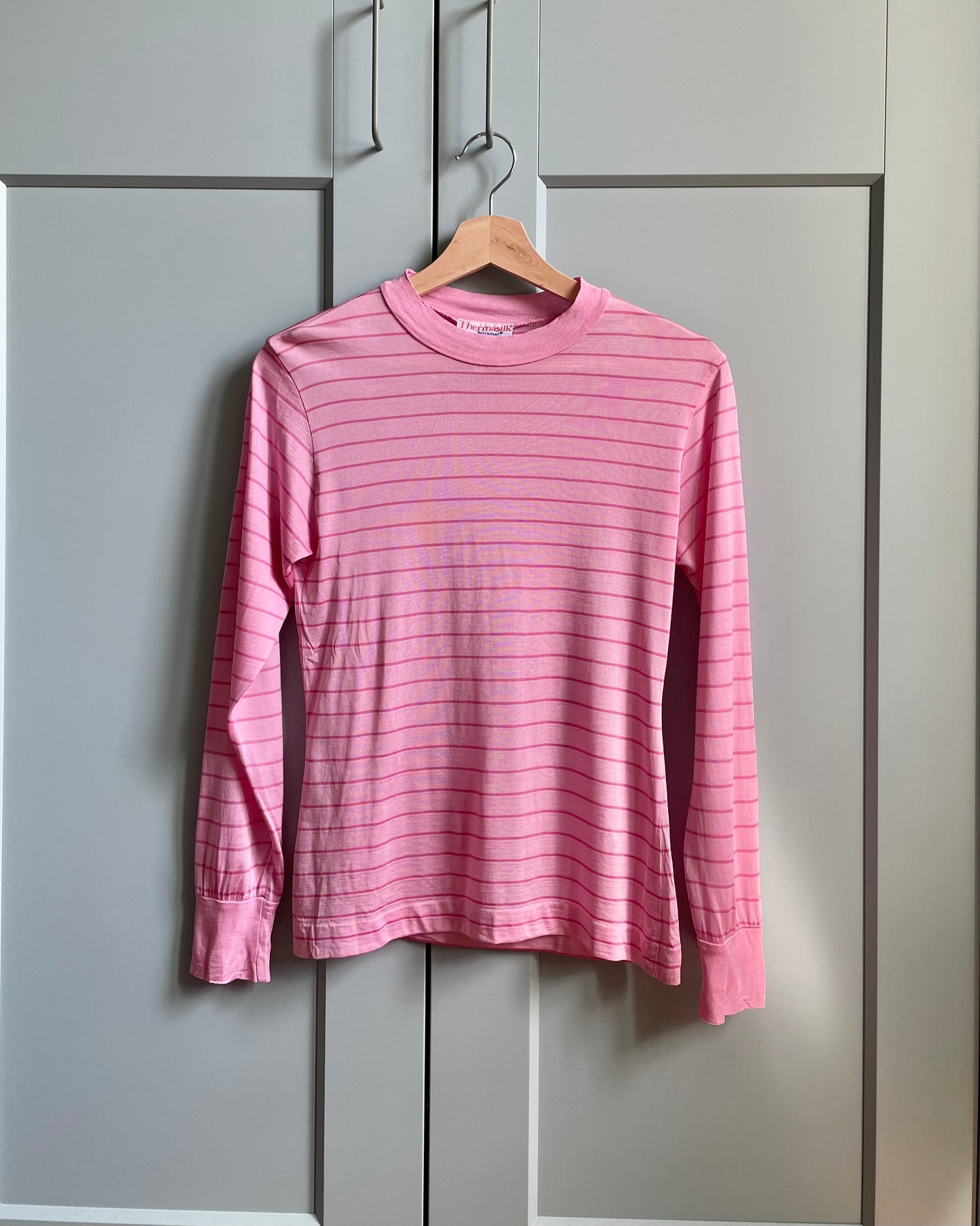 Vintage Silk Knit Stripe Crewneck Top