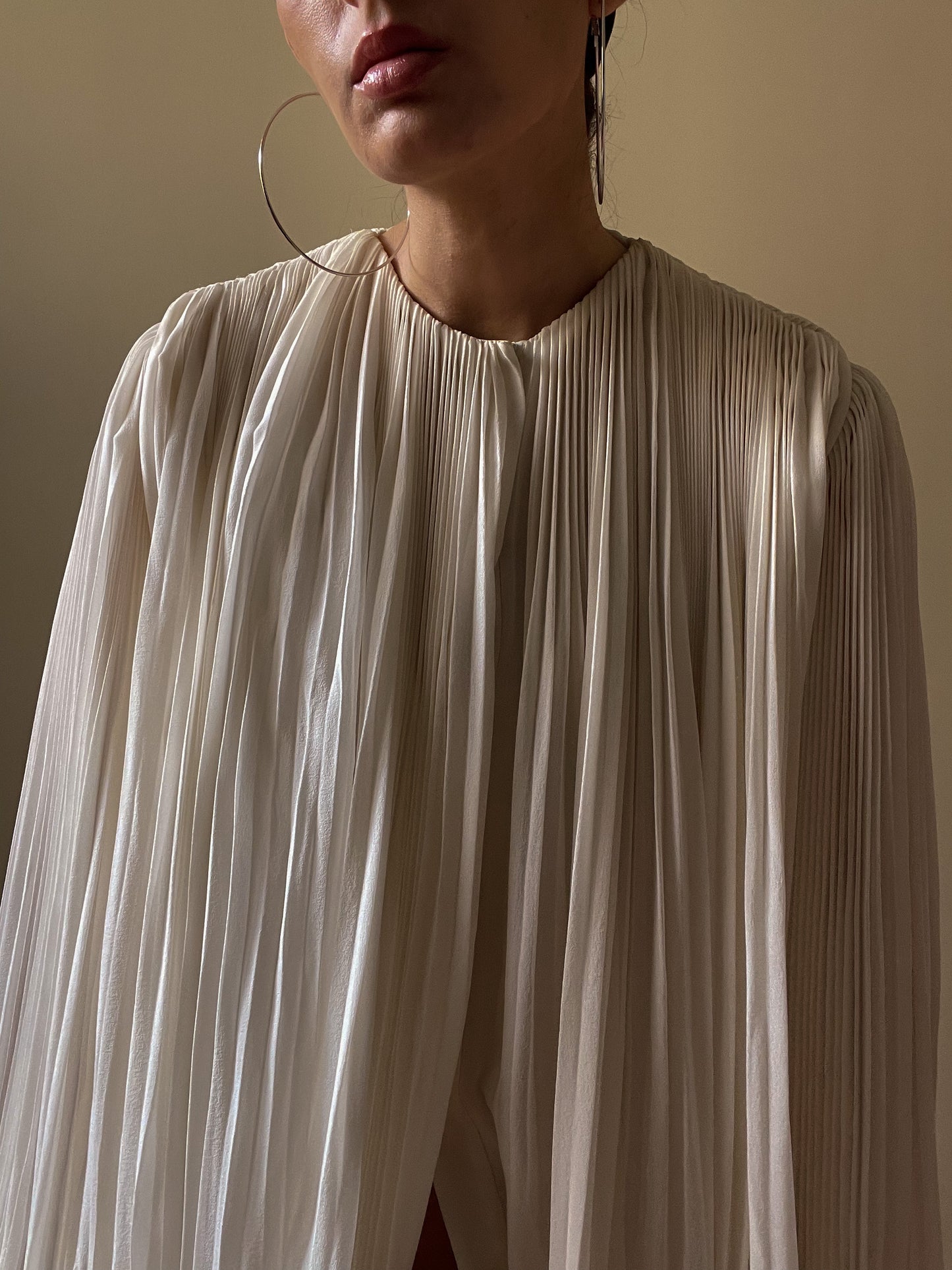 Preloved Designer Nina Ricci Silk in Pleats Blouse