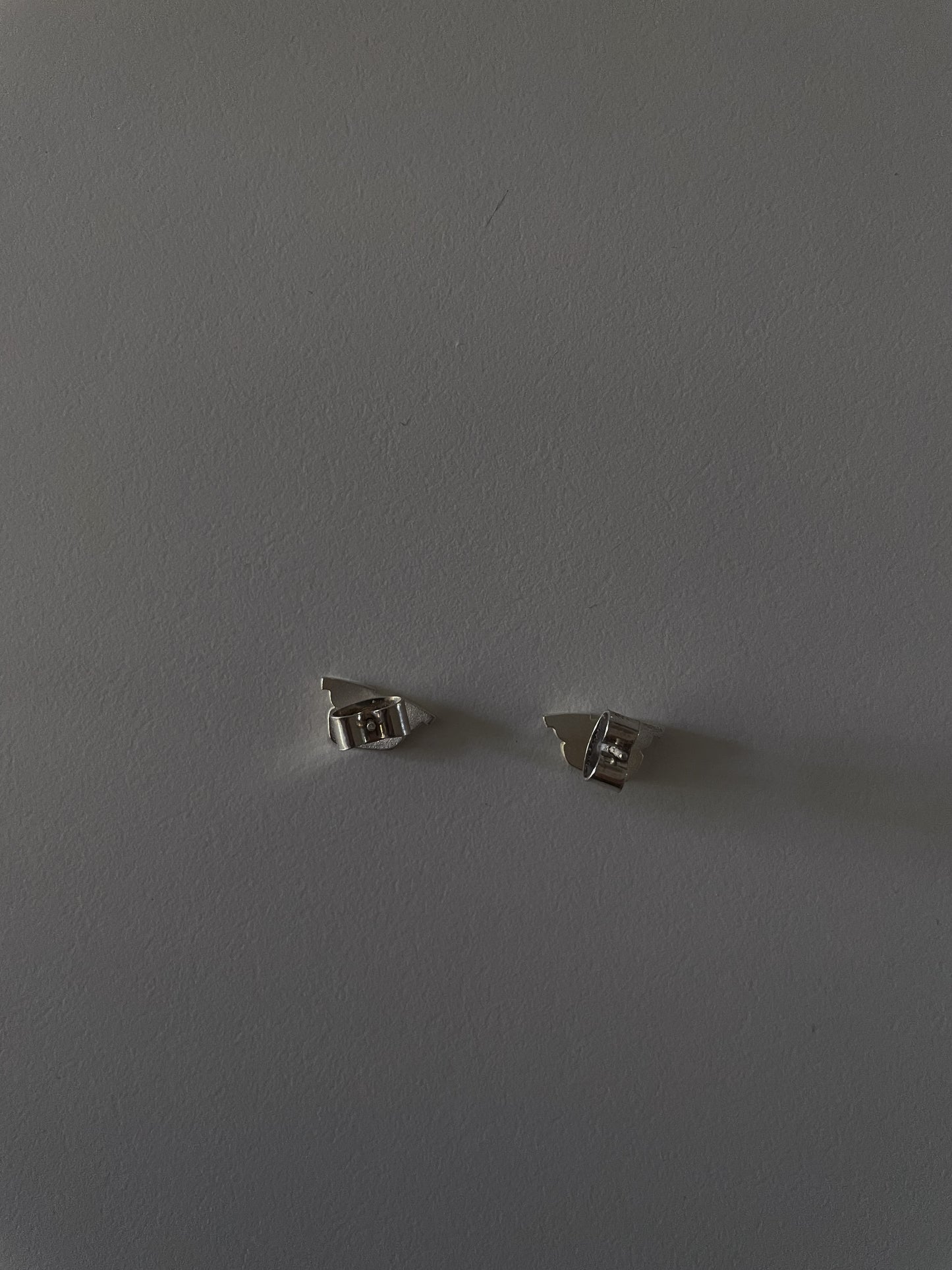 Vintage Designer Björn Weckstrom For Lapponia Sterling Silver Textured Stud Earrings S