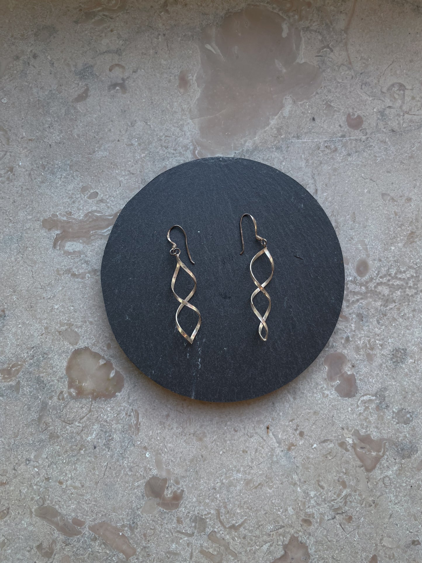 Vintage Silver Swirl Earrings