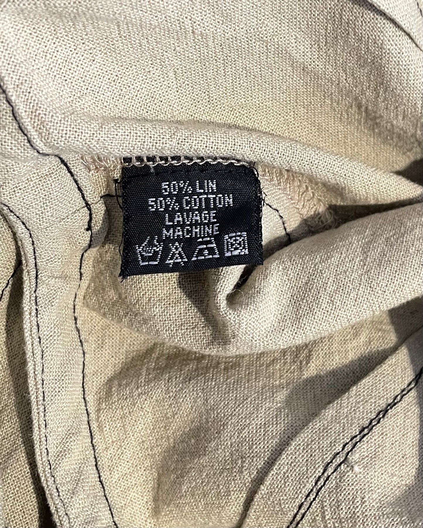 Vintage Finnish Brand Kiko Linen Blend Cutout Top