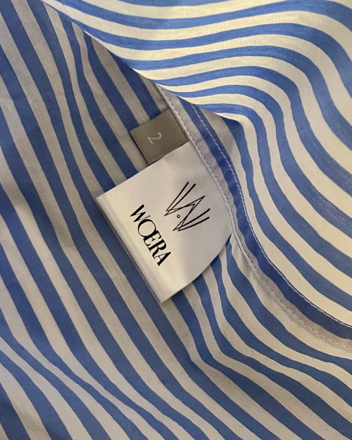 Preloved Blue Stripe Cufflink Cotton Shirt