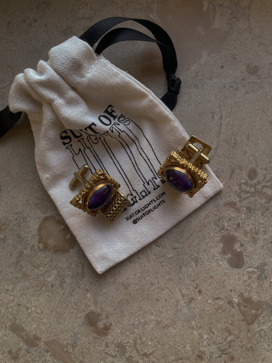 Vintage Mexican Wraparound Mesh Cufflinks
