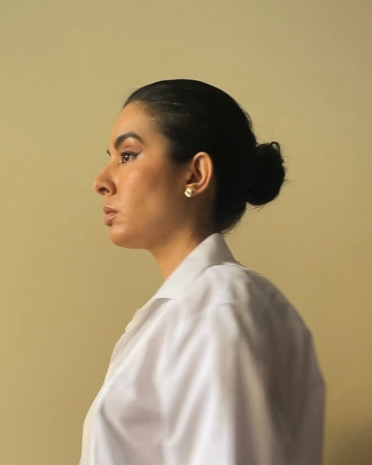 Vintage Designer Björn Weckstrom For Lapponia Sterling Silver Square Stud Earrings S