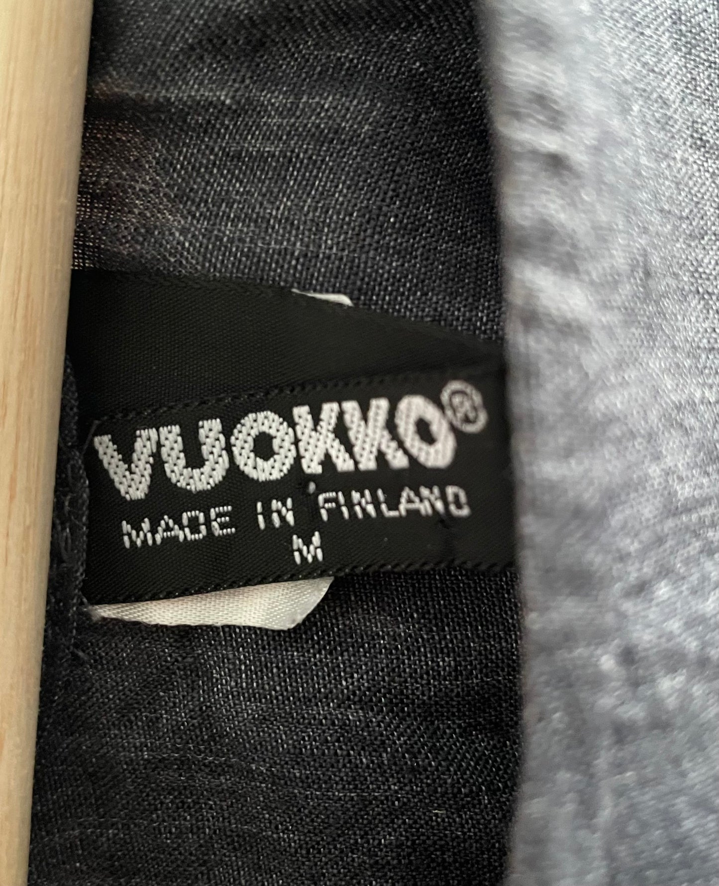 Vintage Designer Vuokko Grey Linen Asymmetrical Cape Top