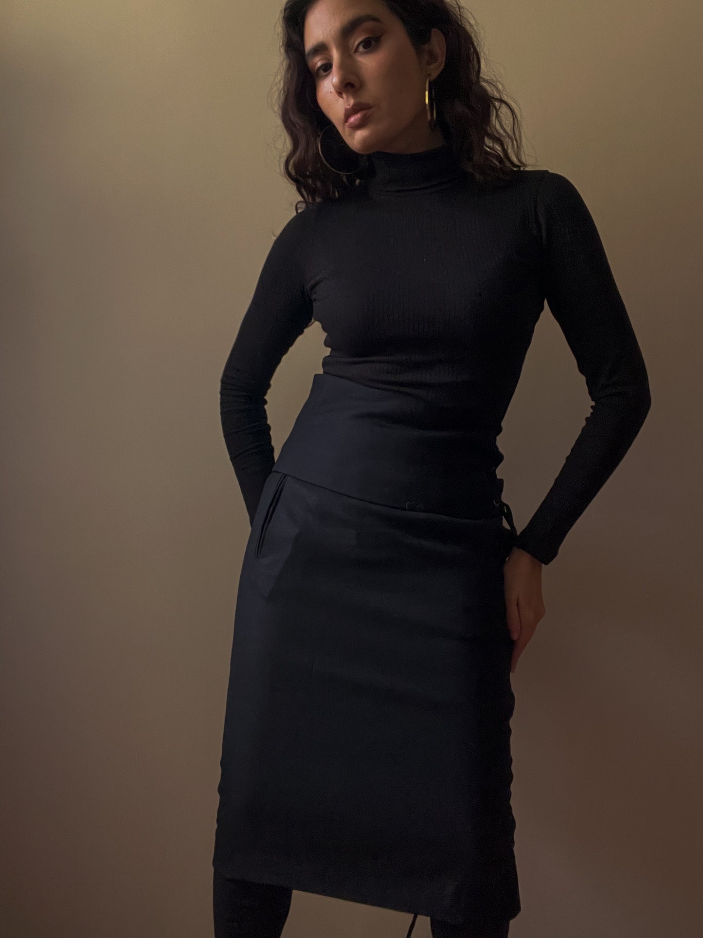 Preloved Designer Yves Saint Laurent Rive Gauche Corset Pencil Skirt