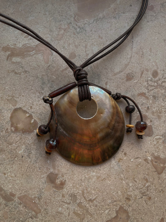 Vintage Chilean Statement Shell Necklace