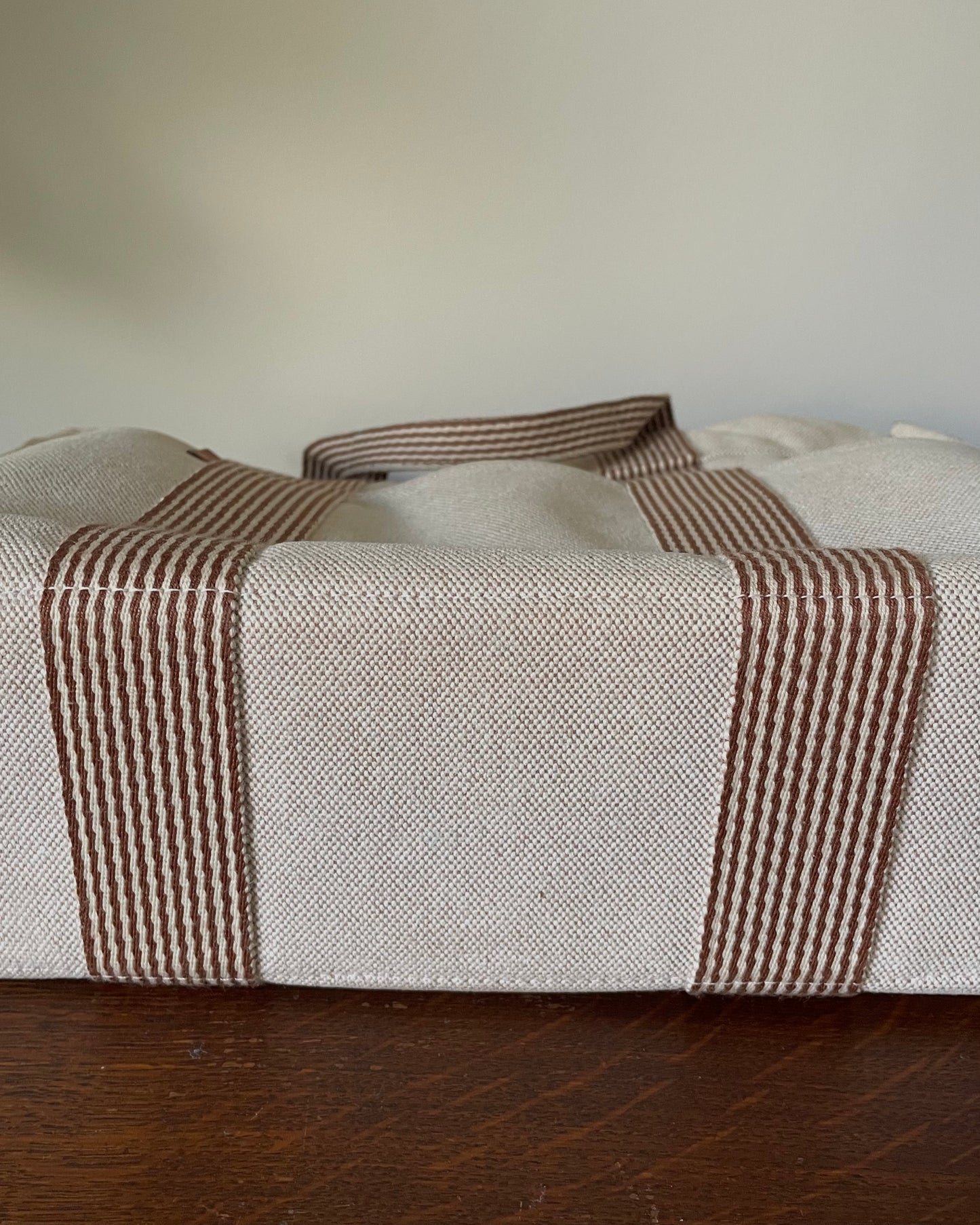 Vintage Designer Hermès Cotton Canvas Tote Bag