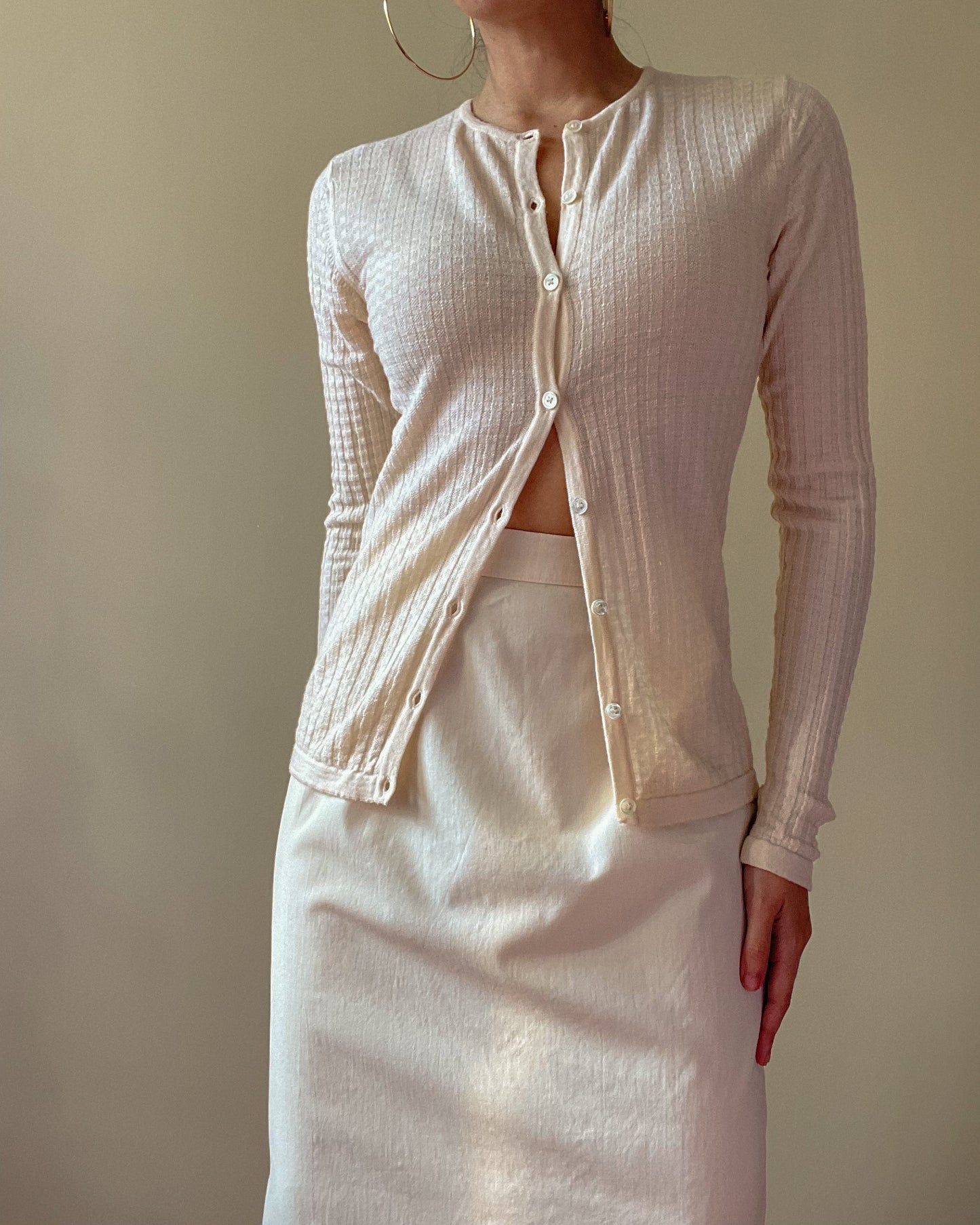Vintage Designer Missoni Cream Wool Blend Skirt