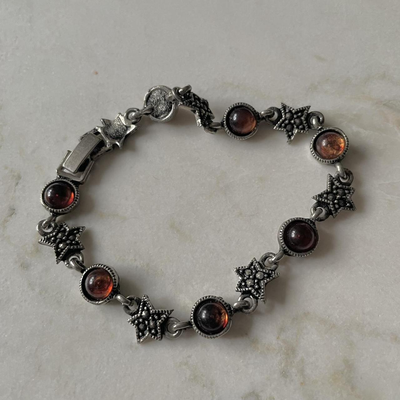 Vintage Amber and Star Bracelet