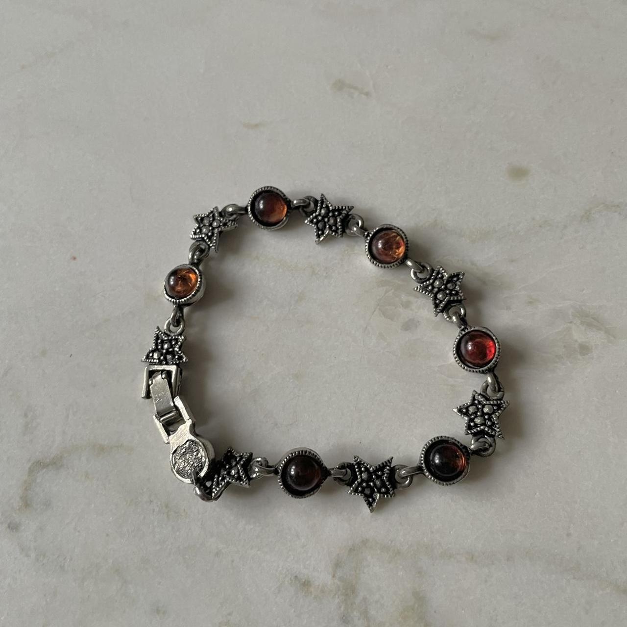 Vintage Amber and Star Bracelet
