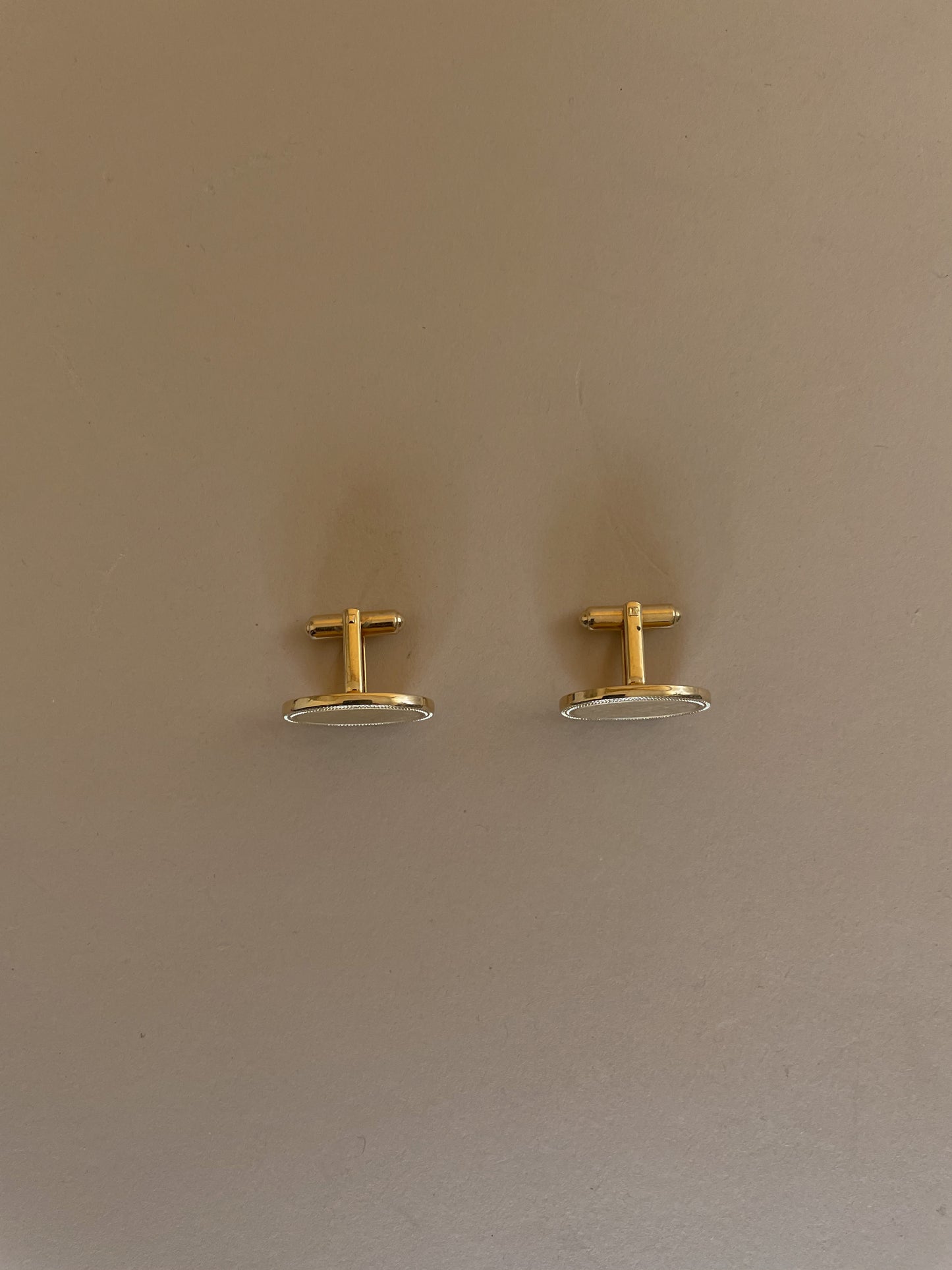 Vintage Golden Oval Cufflinks
