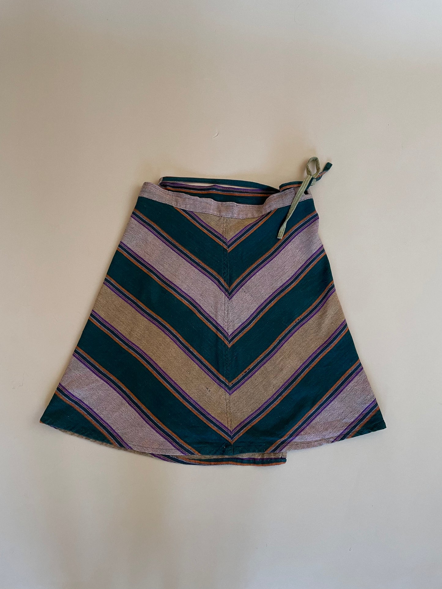 Vintage Handcrafted Cotton Stripe Skirt