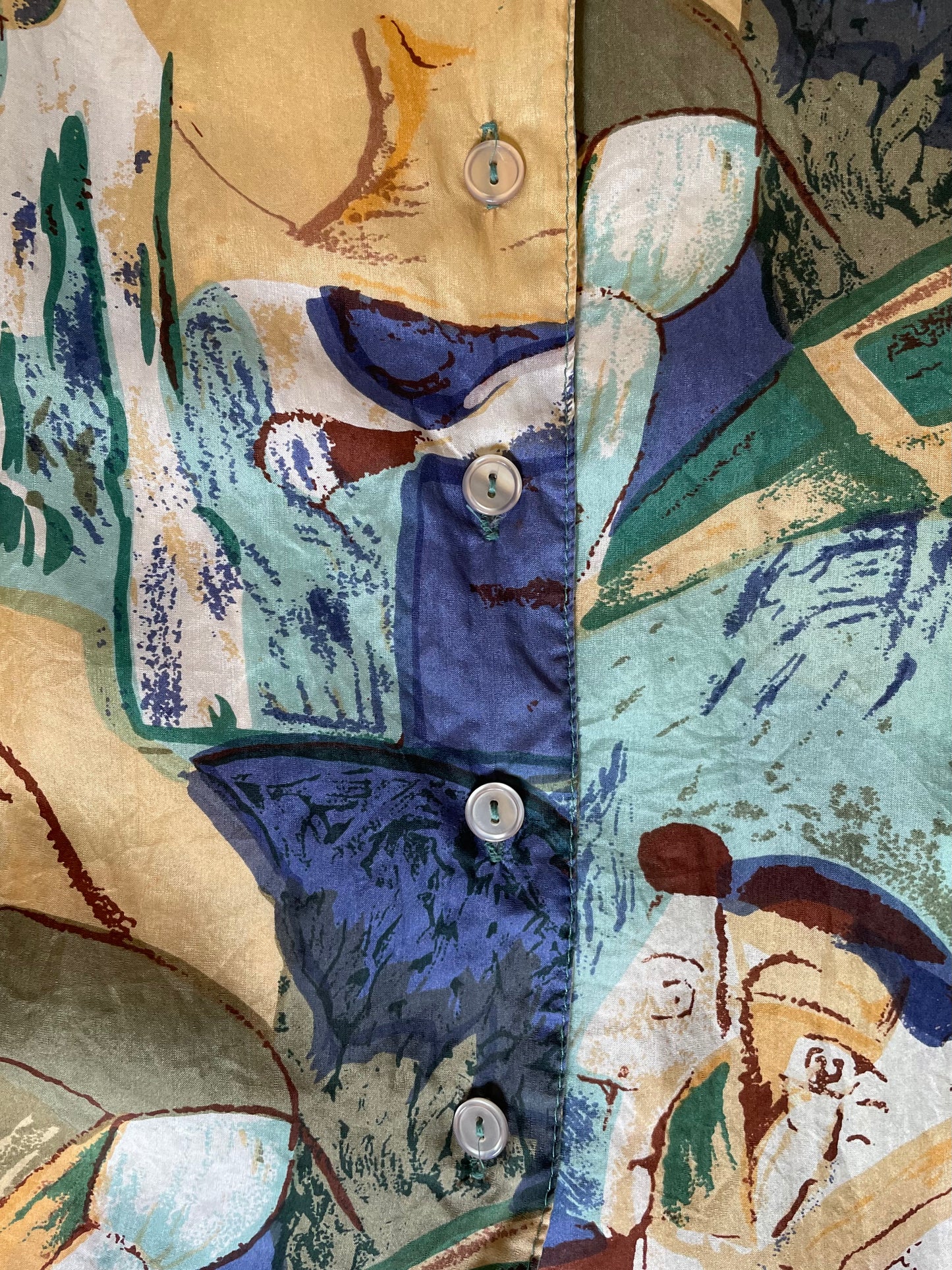 Vintage Silk Relaxed Fit Printed Blouse