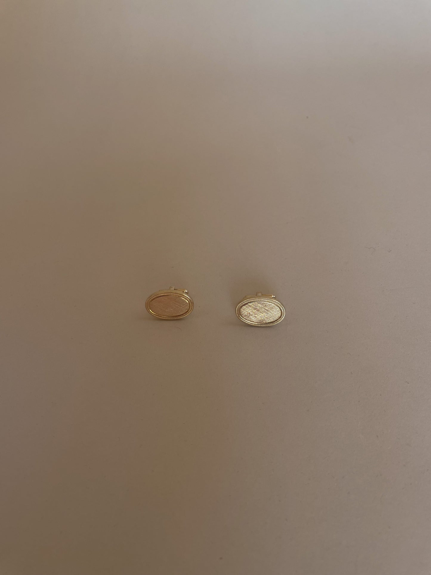 Vintage Golden Oval Cufflinks