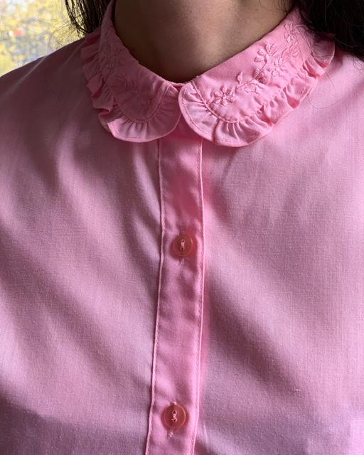 Suit of Lights Vintage Cotton Shirt With Embroidered Ruffle Collar 2