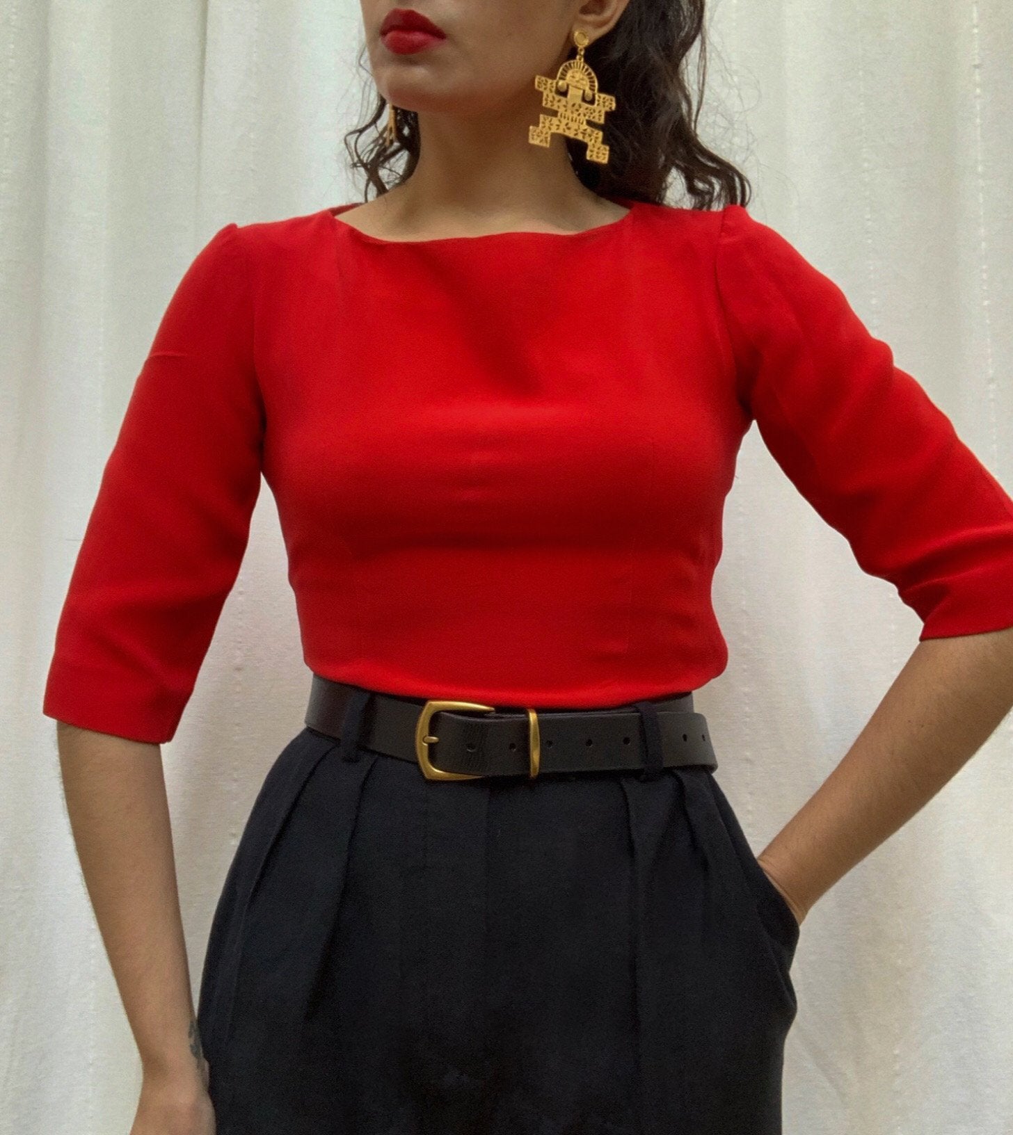 Suit of Lights Handmade Repurposed Silk Blouse 7