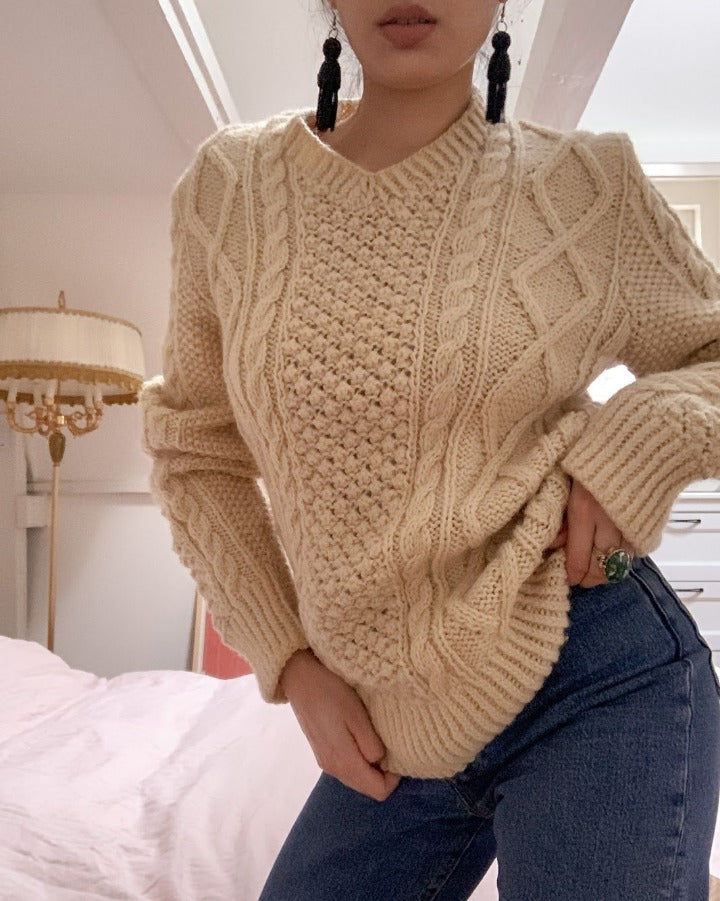 Suit of Lights Vintage Chunky Knit Wool Sweater Image 3