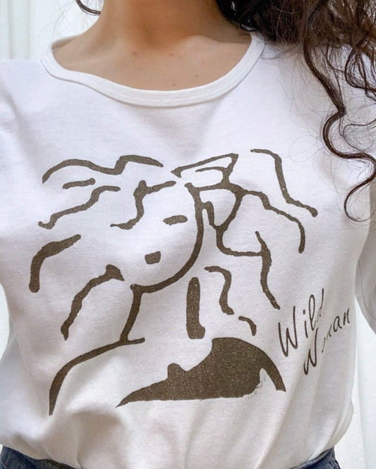 Vintage Wild Woman Cotton T-Shirt Image 2