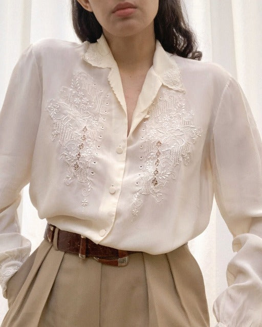 Suit of Lights Vintage Silk Embroidered Blouse 2