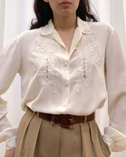 Suit of Lights Vintage Silk Embroidered Blouse 1