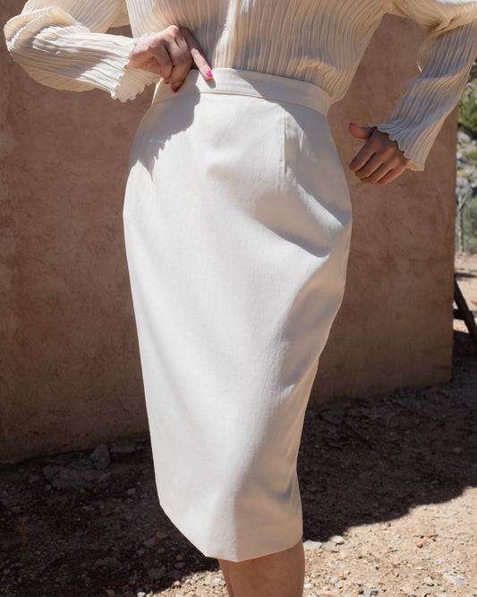 Vintage Missoni Cream Pencil Skirt 1