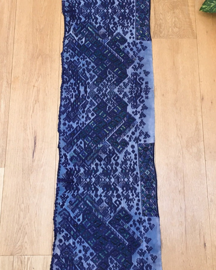 Guatemalan Tzute Runner Blue 5