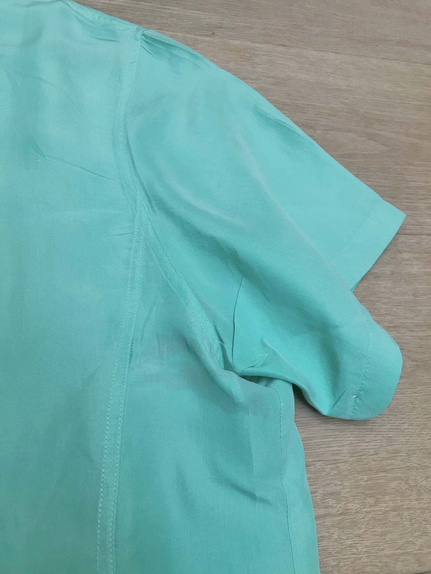 Vintage Silk Short Sleeve Blouse