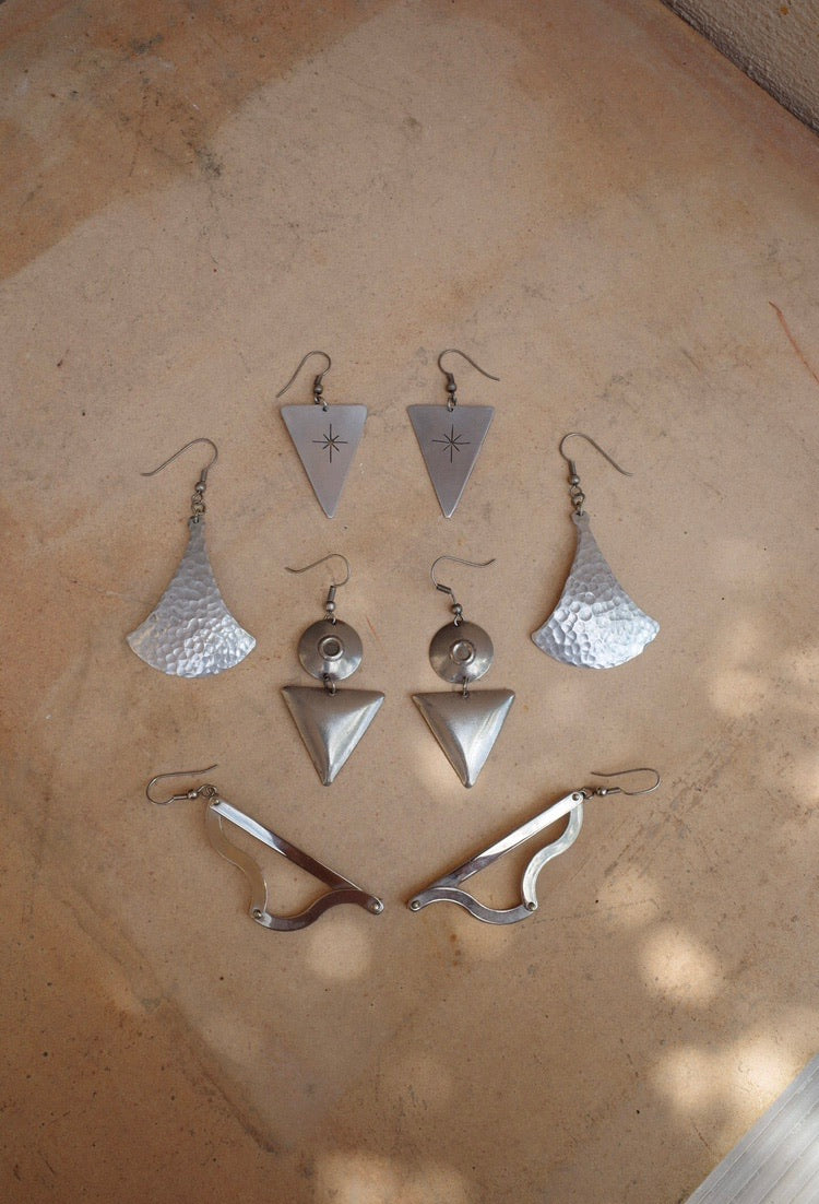 Vintage Chilean Silver Cut Out Earrings
