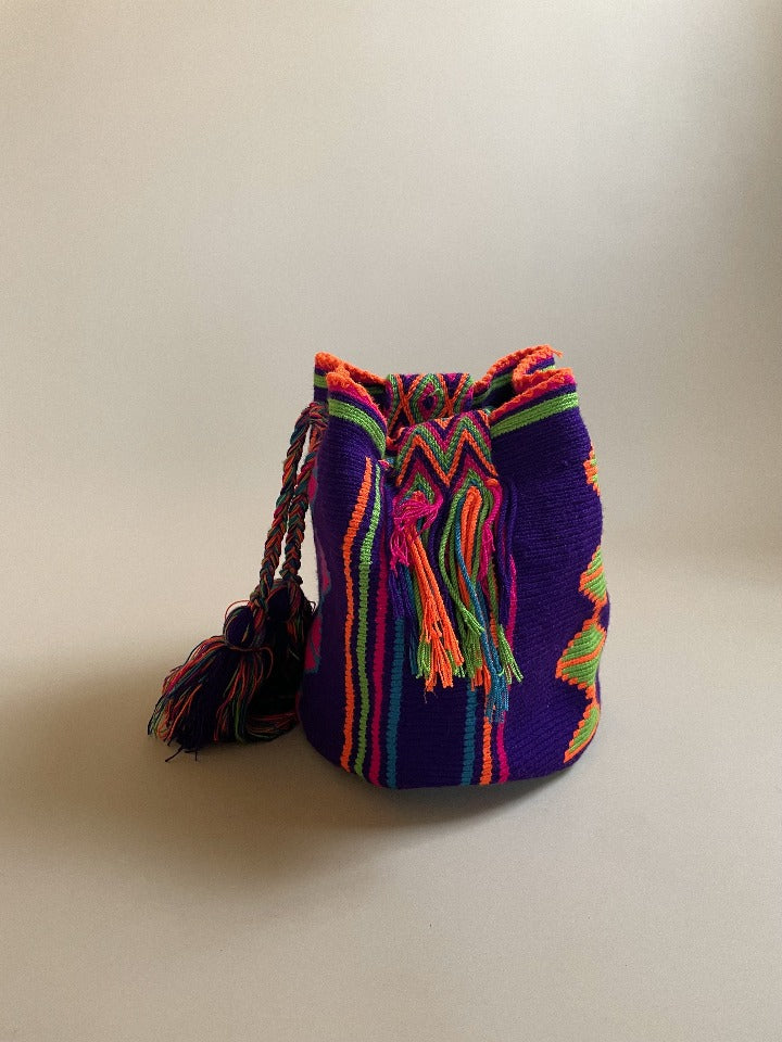 Suit of Lights Vintage Purple Mochila Bucket Bag 6