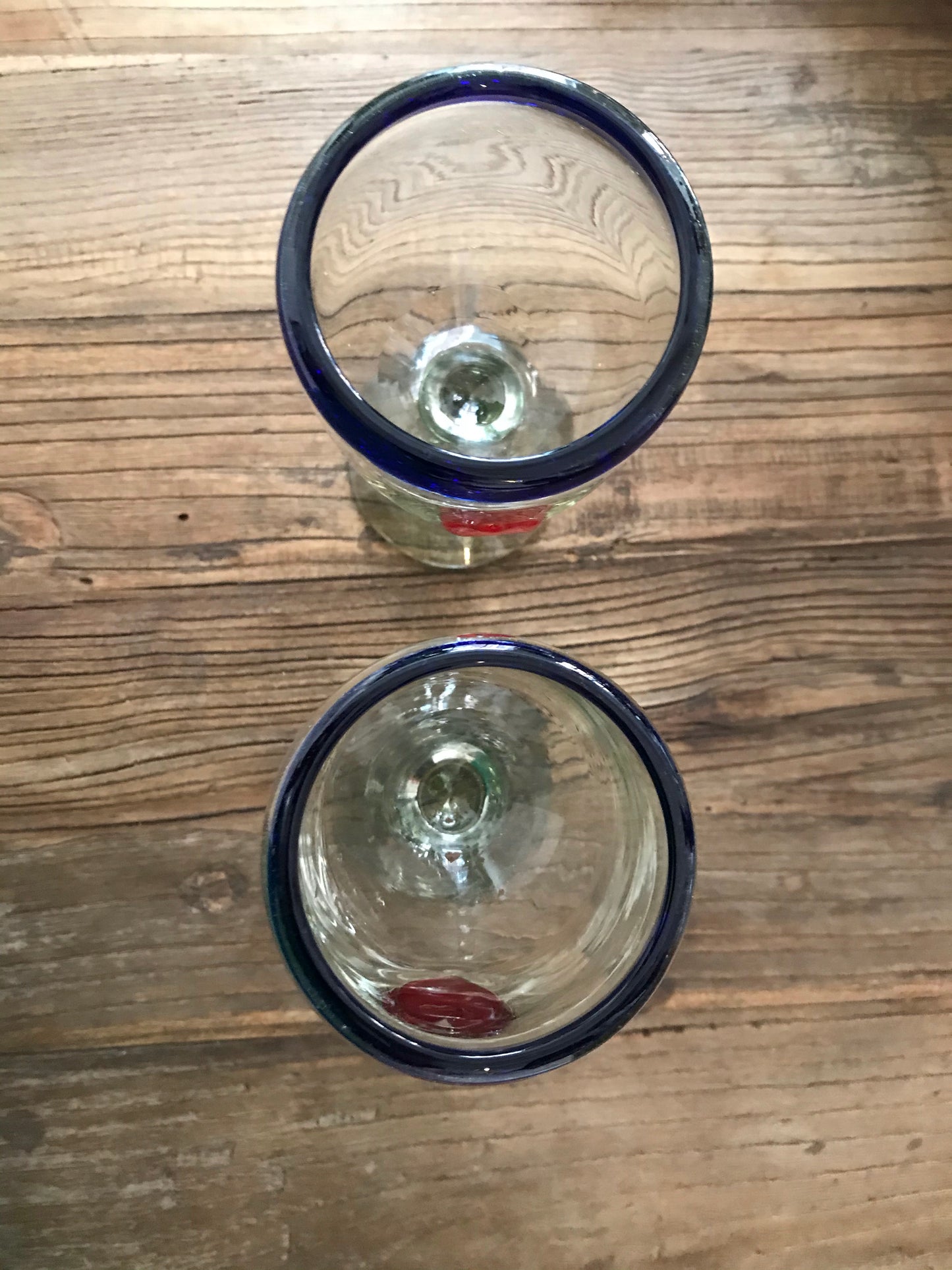 Vintage Set Of Mexican Artisanal Glasses