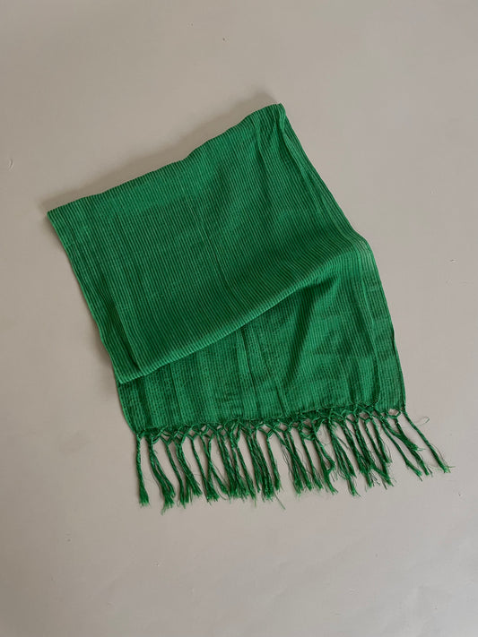 Vintage Mexican Woven Cotton Scarf