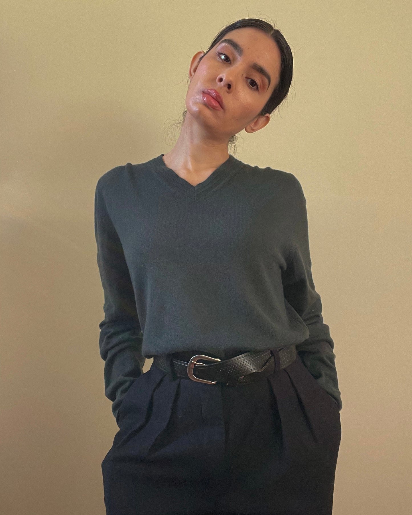 Vintage Designer Marni Green Cashmere Pullover Sweater