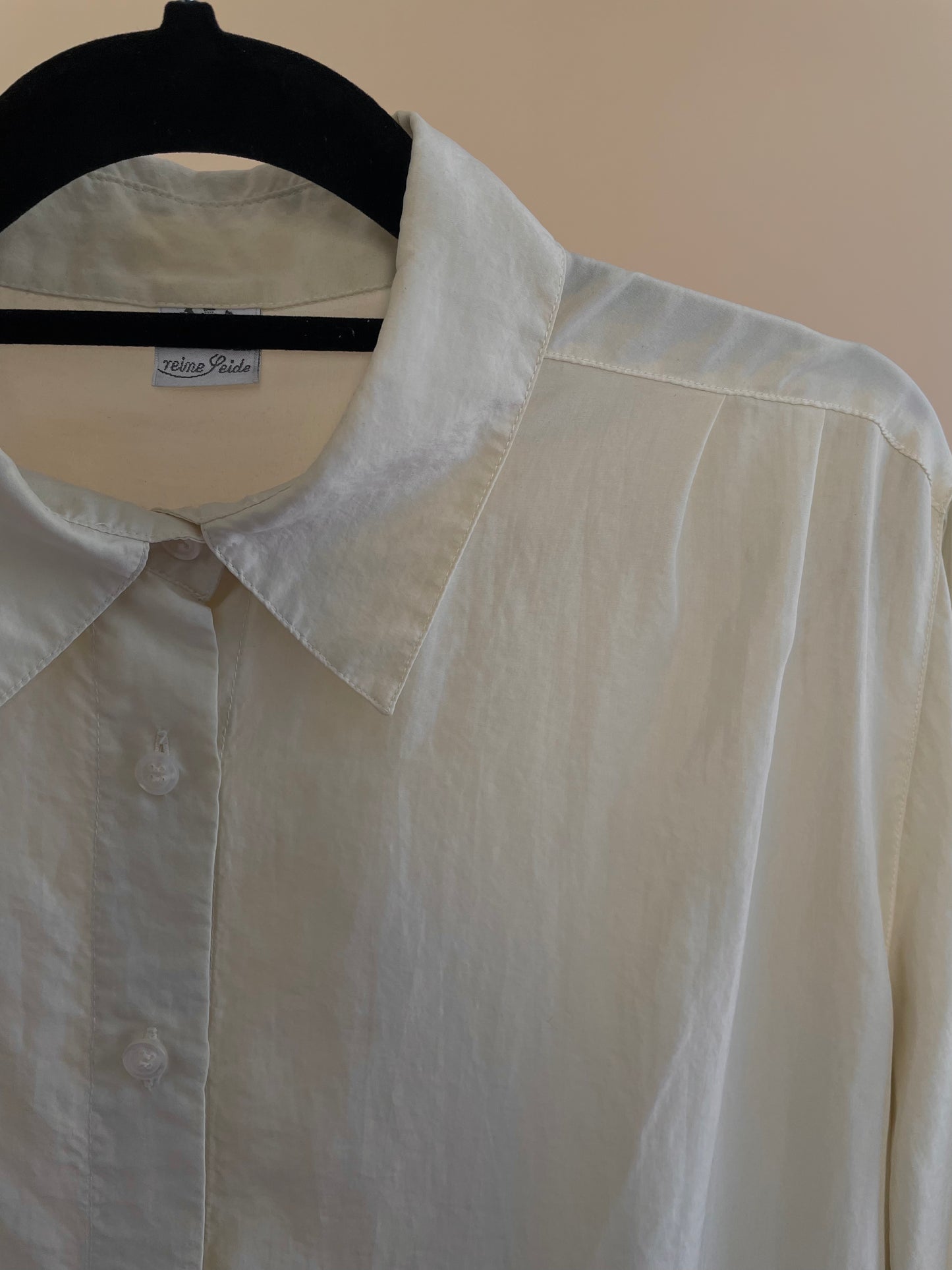 Vintage Silk Blouse With Cufflink Sleeves