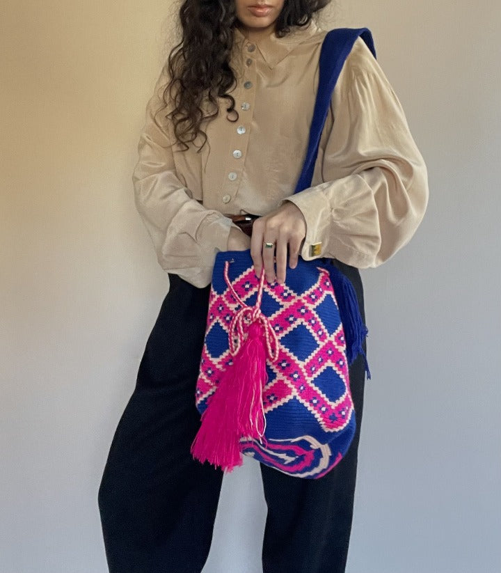 Suit of Lights Vintage Blue Mochila Bucket Bag 5