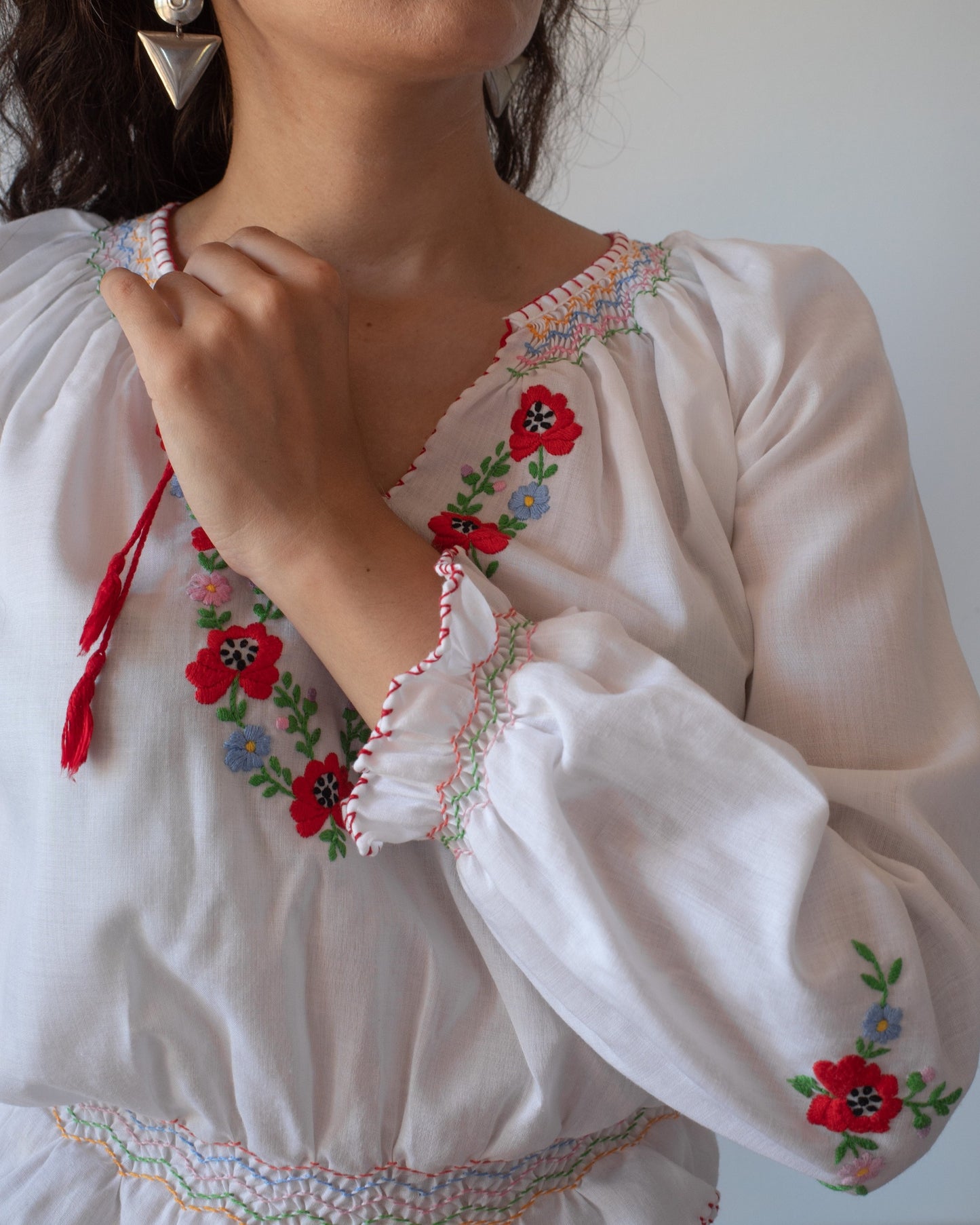Suit of Lights Vintage Floral Cotton Blouse 6