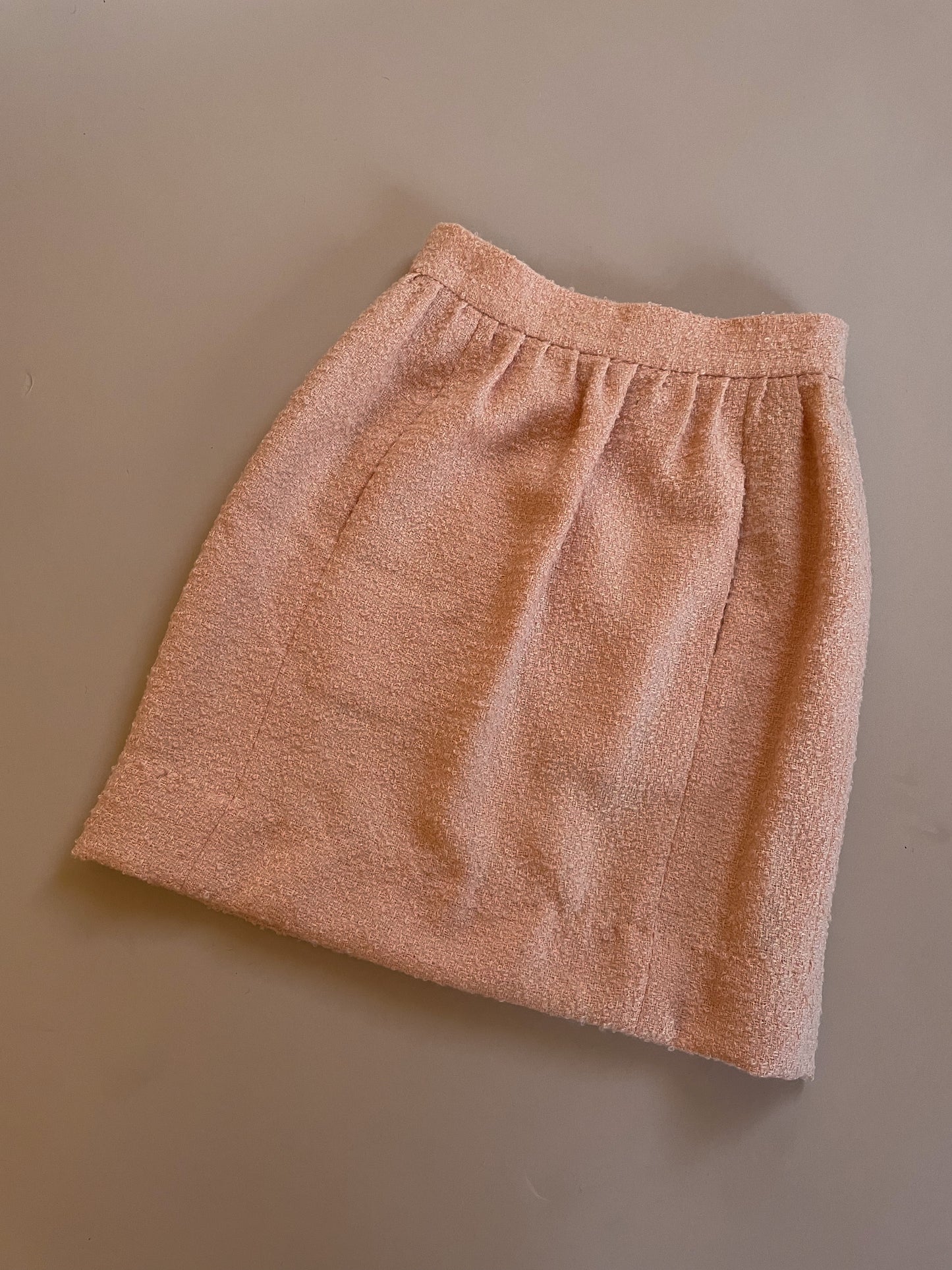 Vintage Designer Celine Wool Boucle Skirt