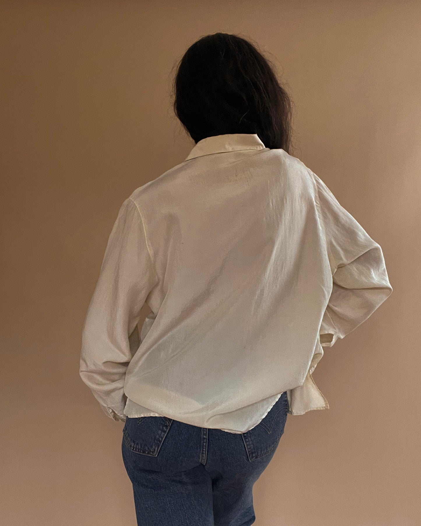 Vintage Relaxed Cufflink Shirt in Silk